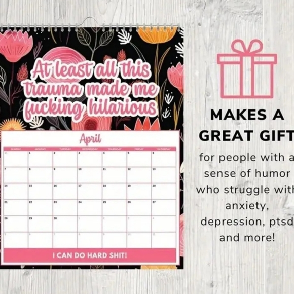 Brand New 2024 Sweary Mental Health Calendar - Picture 2 of 5